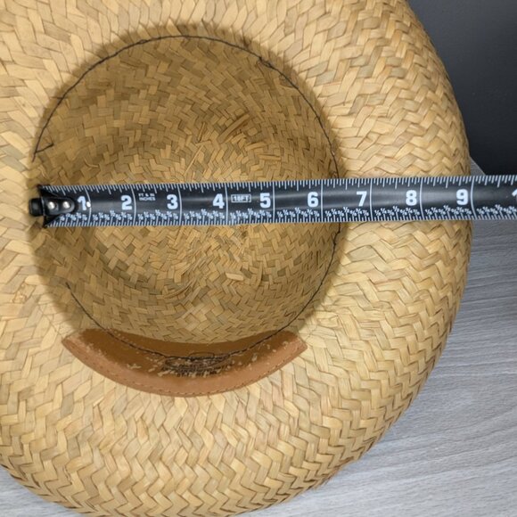 Vintage American Harvest Hat Co Sun Toppers Red Woven Straw Hat Size Medium - Picture 10 of 14